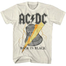 Acdc-Acdc Back In Black Hell Bell-Natural Adult S/S T-Shirt - Natural