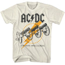 Acdc-Acdc Flashy Cannons-Natural Adult S/S T-Shirt - Natural