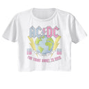 Acdc-Acdc Earth For Those About To Rock-White Ladies Festival Cali Crop-S - White