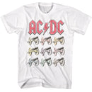 Acdc-Acdc Multi Color Cannons-White Adult S/S T-Shirt - White