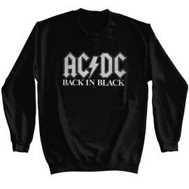 Acdc-Acdc Back In Black 2-Black Adult L/S Sweatshirt-S - Black