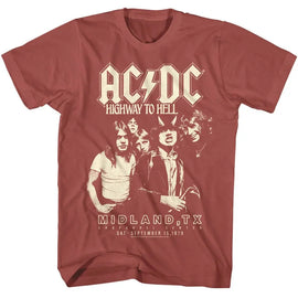 Acdc-Acdc Hth Texas-Terracotta Adult S/S T-Shirt - Terracotta