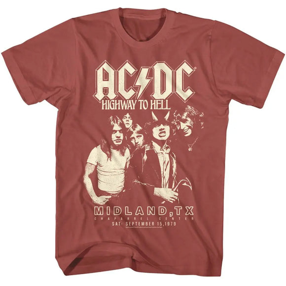 Acdc-Acdc Hth Texas-Terracotta Adult S/S T-Shirt - Terracotta
