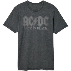 Acdc-Acdc Bib Logo-Black Adult S/S Vintage Wash T-Shirt - Black