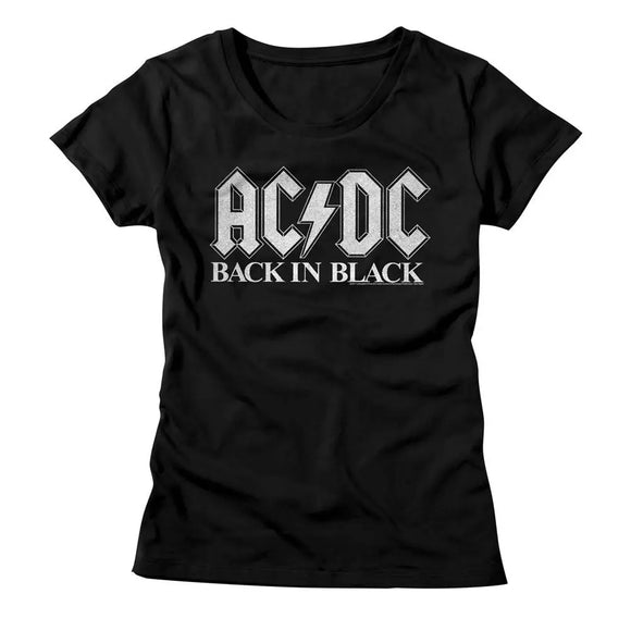 Acdc-Back In Black 2-Black Ladies S/S T-Shirt - Black