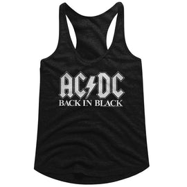 Acdc-Back In Black 2-Black Ladies Slimfit Racerback-S - Black