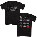 Acdc Acdc 50 Years Logos Front Back Adult T-Shirts