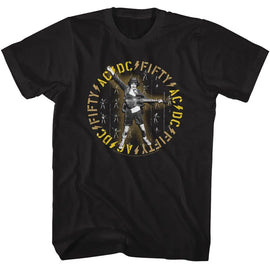 Acdc-Acdc 50-Black Adult S/S T-Shirt - Black