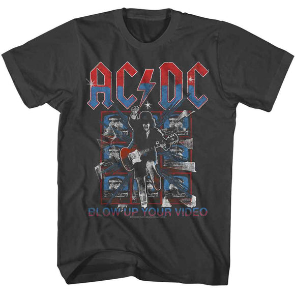 Acdc-Acdc Americana Blow Up Video-Smoke Adult S/S T-Shirt - Smoke