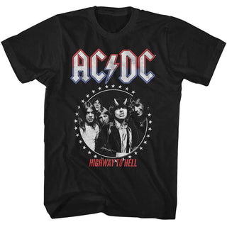 Acdc Acdc Americana Star Circle Adult T-Shirts