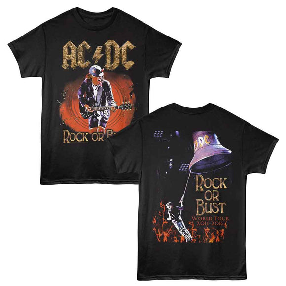 Acdc-Acdc Rock Or Bust F B-Black Adult S/S T-Shirt ***F&B*** S - Black