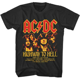 Acdc-Acdc Hwth Track List-Smoke Adult S/S T-Shirt - Smoke