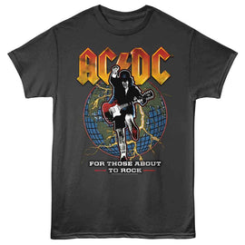 Acdc-Acdc Globe Wings-Smoke Adult S/S T-Shirt - Smoke