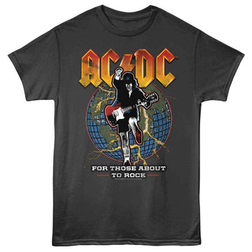 Acdc-Acdc Globe Wings-Smoke Adult S/S T-Shirt - Smoke