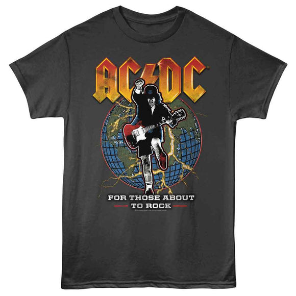 Acdc-Acdc Globe Wings-Smoke Adult S/S T-Shirt - Smoke