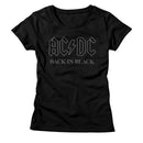 Acdc-Backinblack3-Black Ladies S/S T-Shirt - Black