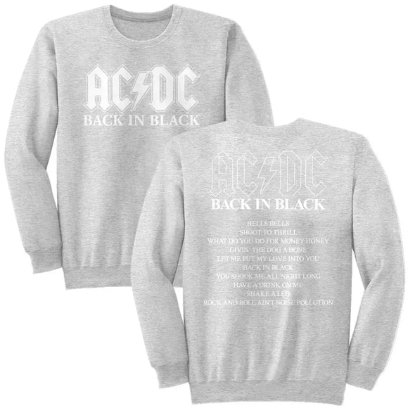 Acdc-Acdc Bnb Album-Sport Gray Adult L/S Sweatshirt ***F&B***-S - Sport Gray