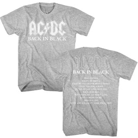 Acdc-Acdc Bnb Album-Gray Heather Adult S/S T-Shirt ***F&B***-S - Gray Heather