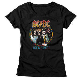Acdc Highway To Hell Tricolor Ladies T-Shirts