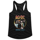 Acdc-Highway To Hell Tricolor-Black Ladies Slimfit Racerback-S - Black