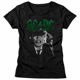 Acdc-Angus Growl-Black Ladies S/S T-Shirt - Black