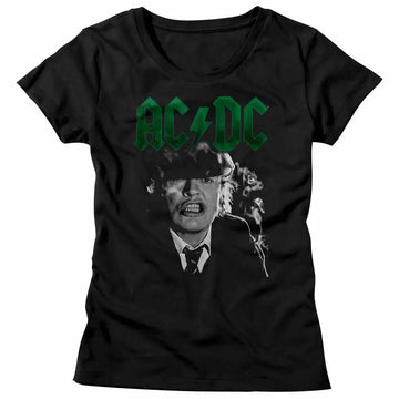 Acdc-Angus Growl-Black Ladies S/S T-Shirt - Black