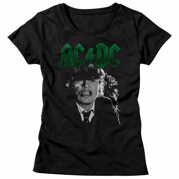 Acdc-Angus Growl-Black Ladies S/S T-Shirt - Black