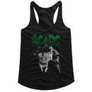 Acdc-Angus Growl-Black Ladies Slimfit Racerback-S - Black