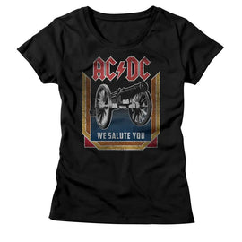 Acdc-We Salute You-Black Ladies S/S T-Shirt - Black