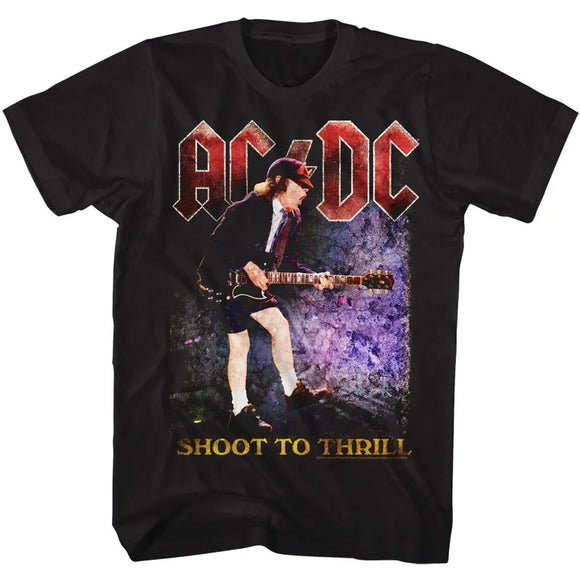 Acdc-Shoot To Thrill-Black Adult S/S T-Shirt - Black
