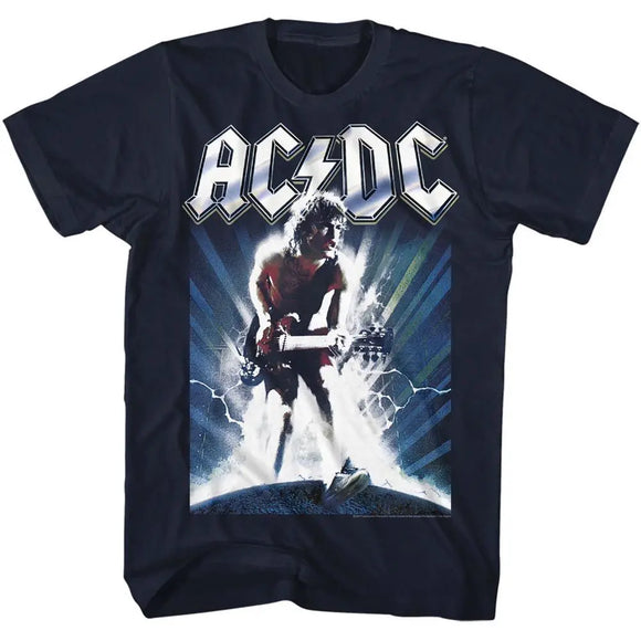 Acdc-Acdcacdc-Navy Adult S/S T-Shirt - Navy