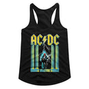 Acdc-Wmhold-Black Ladies Slimfit Racerback-S - Black