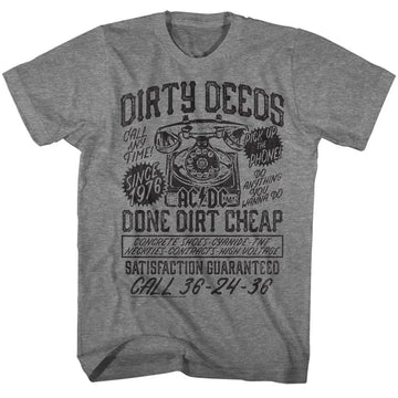 Acdc-D4C-Graphite Heather Adult S/S T-Shirt - Graphite Heather