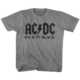 Acdc-Bib In Black-Graphite Heather Toddler S/S T-Shirt-4T - Graphite Heather