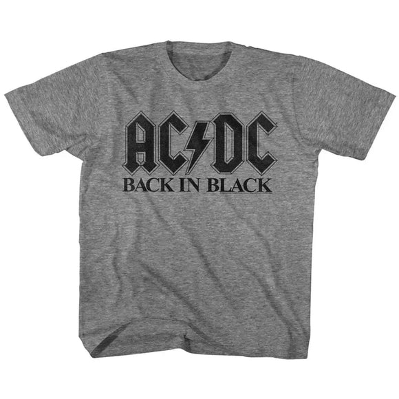 Acdc-Bib In Black-Graphite Heather Youth S/S T-Shirt-Xs (5-6) - Graphite Heather
