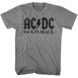 Acdc-Bib In Black-Graphite Heather Adult S/S T-Shirt - Graphite Heather