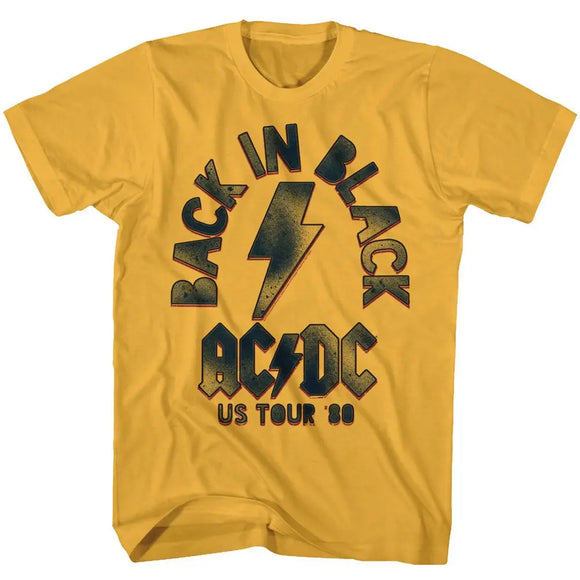 Acdc-Back In Black-Ginger Adult S/S T-Shirt - Ginger