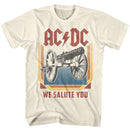 Acdc-Salute-Natural Adult S/S T-Shirt - Natural