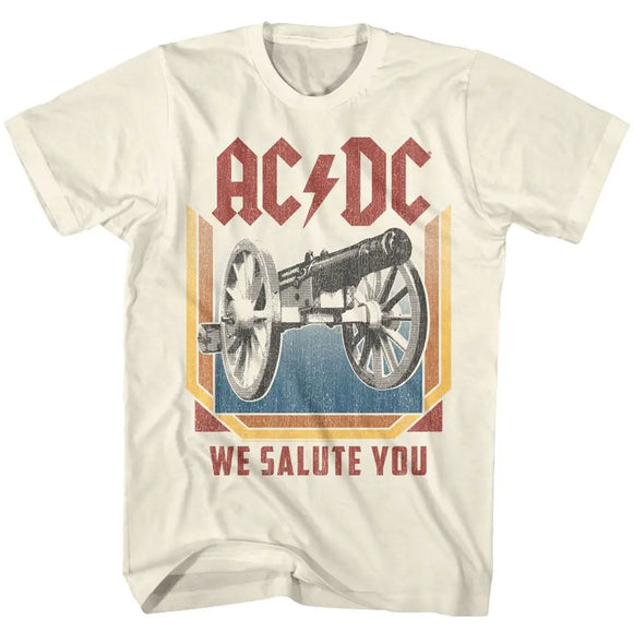 Acdc-Salute-Natural Adult S/S T-Shirt - Natural