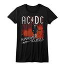 Acdc-Hth-Black Ladies S/S T-Shirt - Black