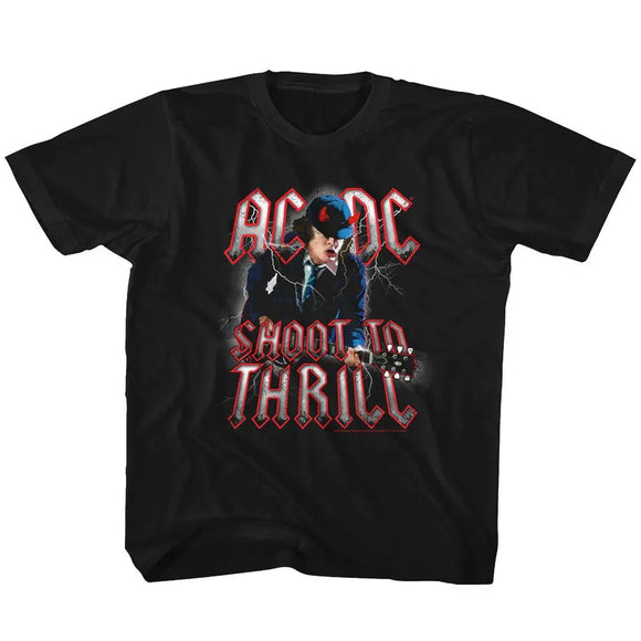 Acdc-Shoot To Thrill-Black Toddler S/S T-Shirt-3T - Black