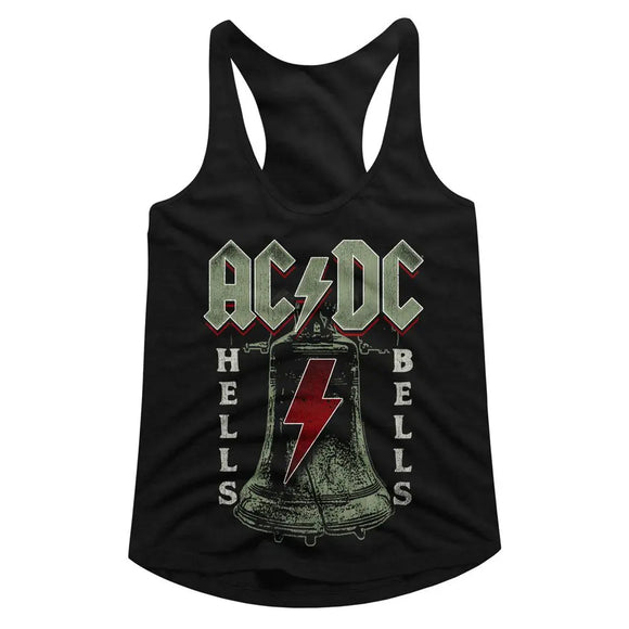 Acdc-Hells Bells-Black Ladies Slimfit Racerback-S - Black