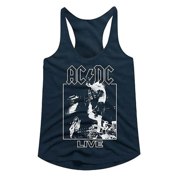 Acdc-Live-Midnight Navy Ladies Racerback-S - Midnight Navy