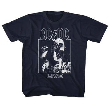 Acdc-Live-Navy Youth S/S T-Shirt (7-8) - Navy
