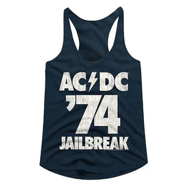 Acdc-Jailbreak-Midnight Navy Ladies Racerback-S - Midnight Navy