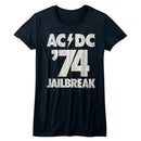 Acdc-Jailbreak-Navy Heather Ladies S/S T-Shirt - Navy Heather