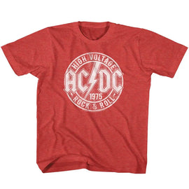 Acdc-R&R-Red Heather Youth S/S T-Shirt-Xs (5-6) - Red Heather