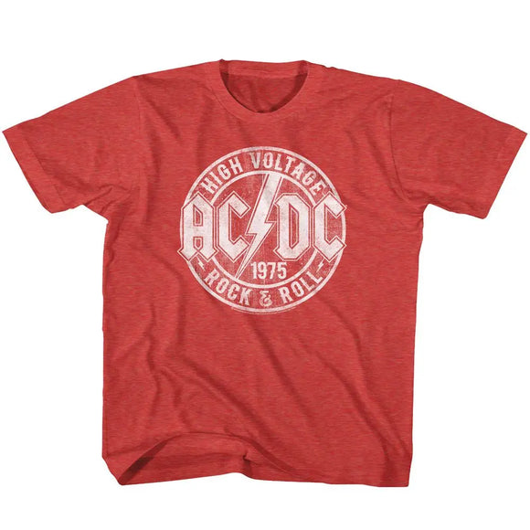 Acdc-R&R-Red Heather Youth S/S T-Shirt-Xs (5-6) - Red Heather