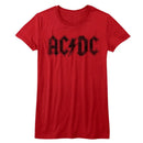 Acdc-Logo-Red Ladies S/S T-Shirt - Red
