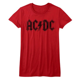 Acdc-Logo-Red Ladies S/S T-Shirt - Red